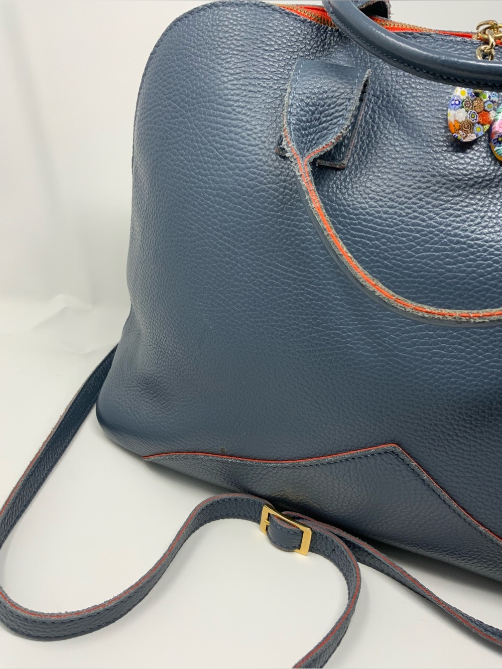 Terrida Made in Italy Genuine Leather Top-Handle Satchel with Detachable Strap - Picture 11 of 11